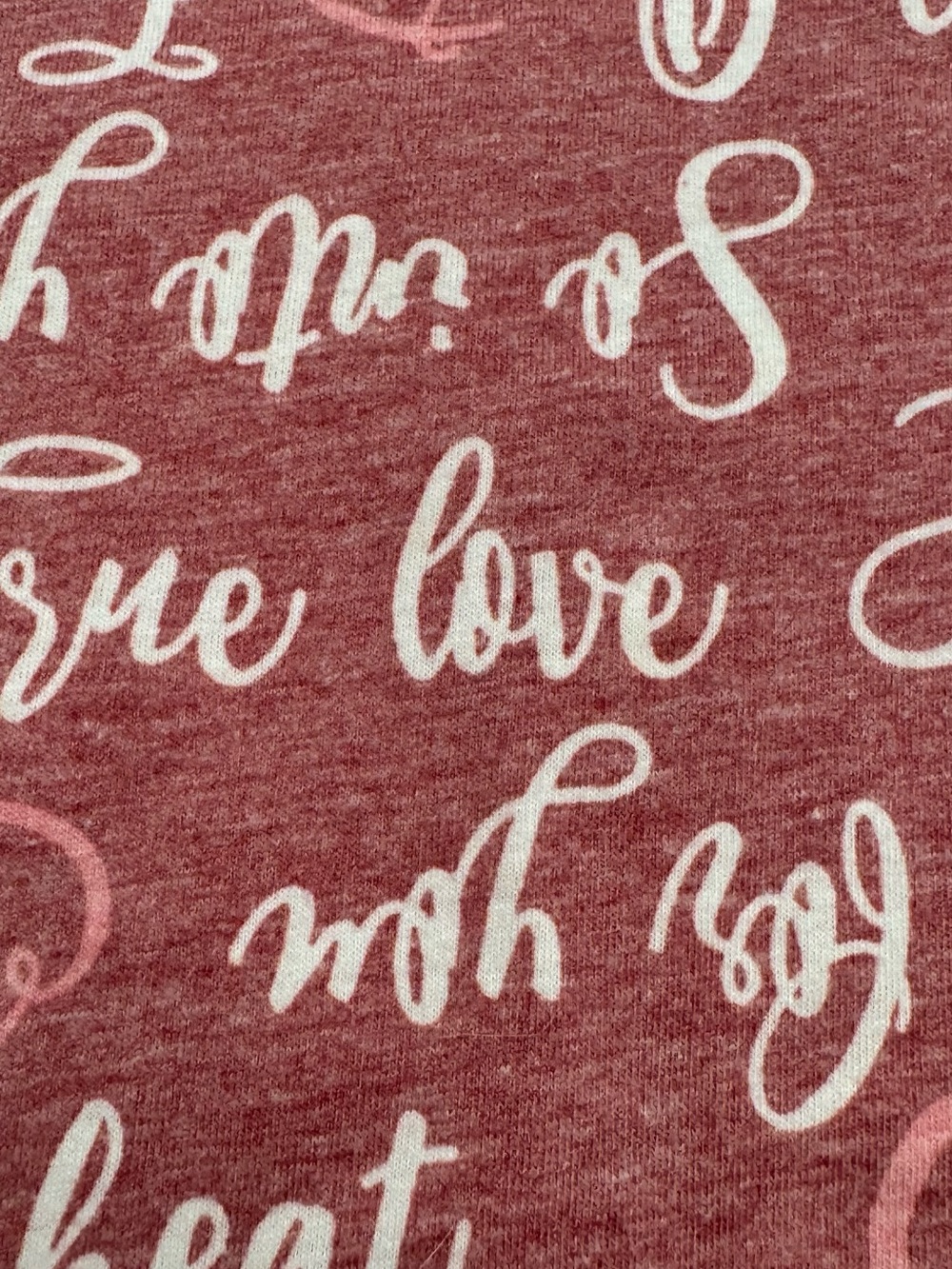 LuLaRoe Pink Script Ringer Tee - Picture 3 of 3
